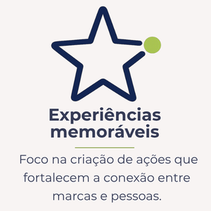 Foco na criação de ações que fortalecem a conexão entre marcas e pessoas.