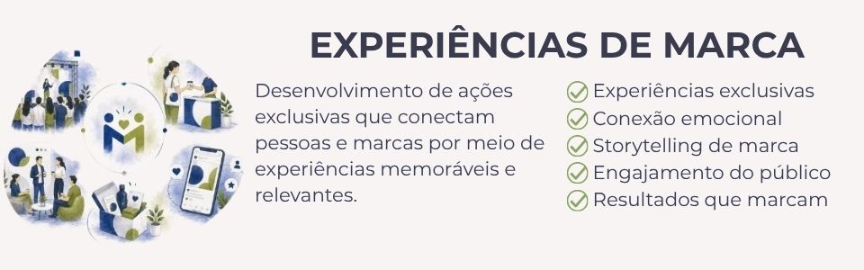 Experiências de marca Branding experiencial Live Marketing Marketing de experiência Experiência do consumidor Ações de relacionamento com clientes Eventos de experiência Engajamento de marca Conexão entre marcas e consumidores Experiências corporativas
