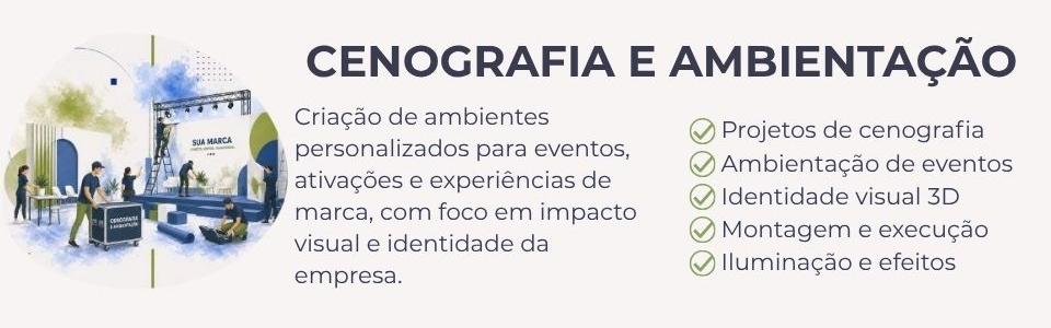 Cenografia para eventos Ambientação de eventos Cenografia corporativa Projetos cenográficos Decoração para eventos corporativos Design de ambientes para eventos Cenografia personalizada Montagem de cenários Ambientação corporativa Estruturas para eventos